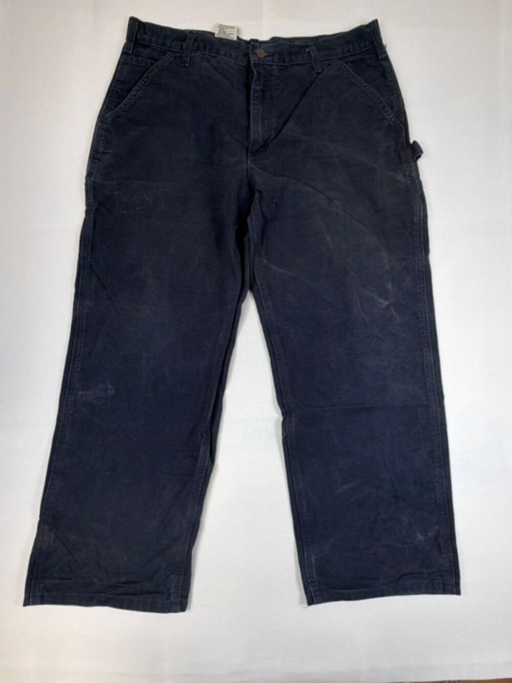 Carhartt Men 38x30 B11 MDT Midnight Navy Blue Duck Canvas Carpenter Work Pants